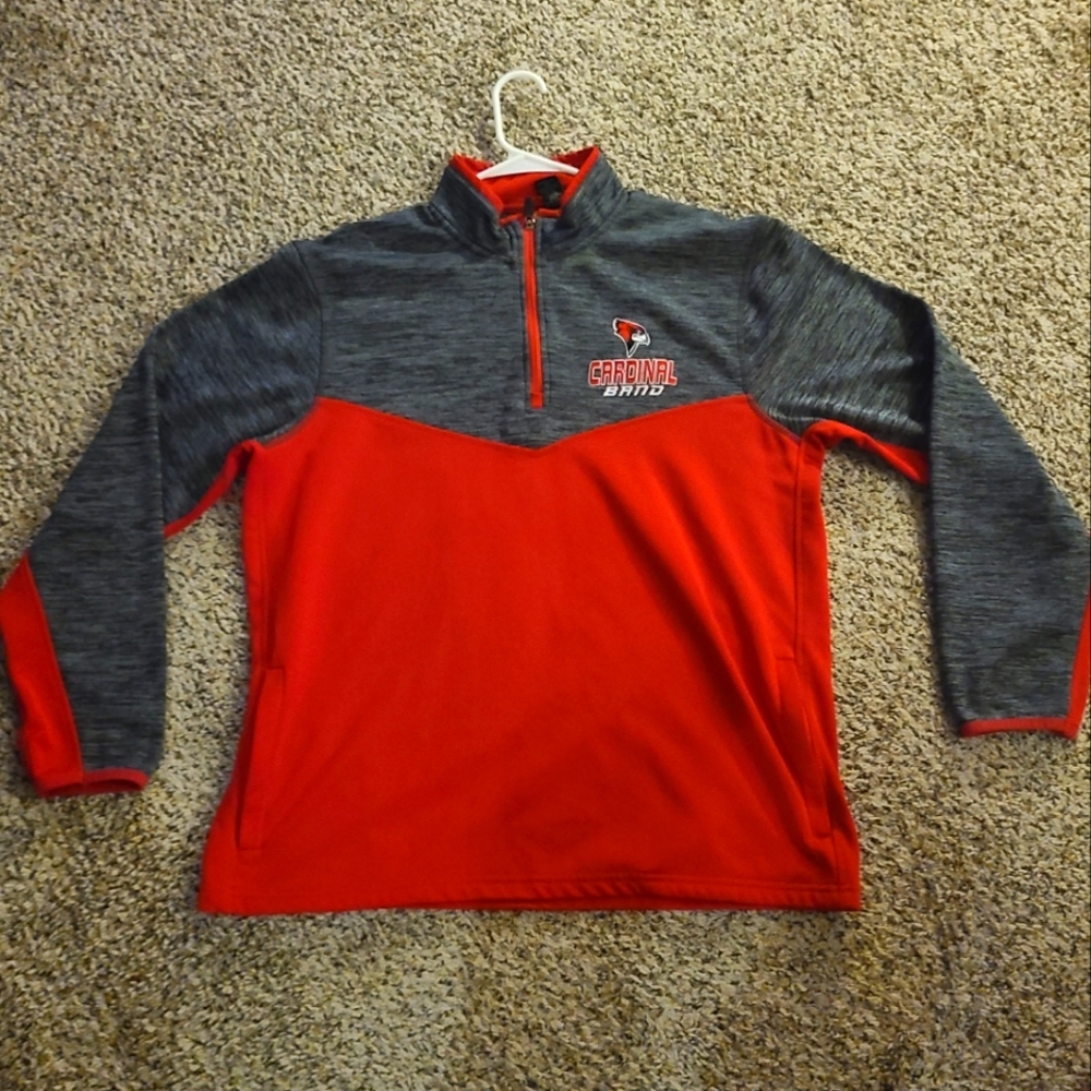X-Grain Louisville Cardinals Jacket Mens Size M Pullover Sweatshirt Gray/red